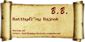 Batthyány Bajnok névjegykártya